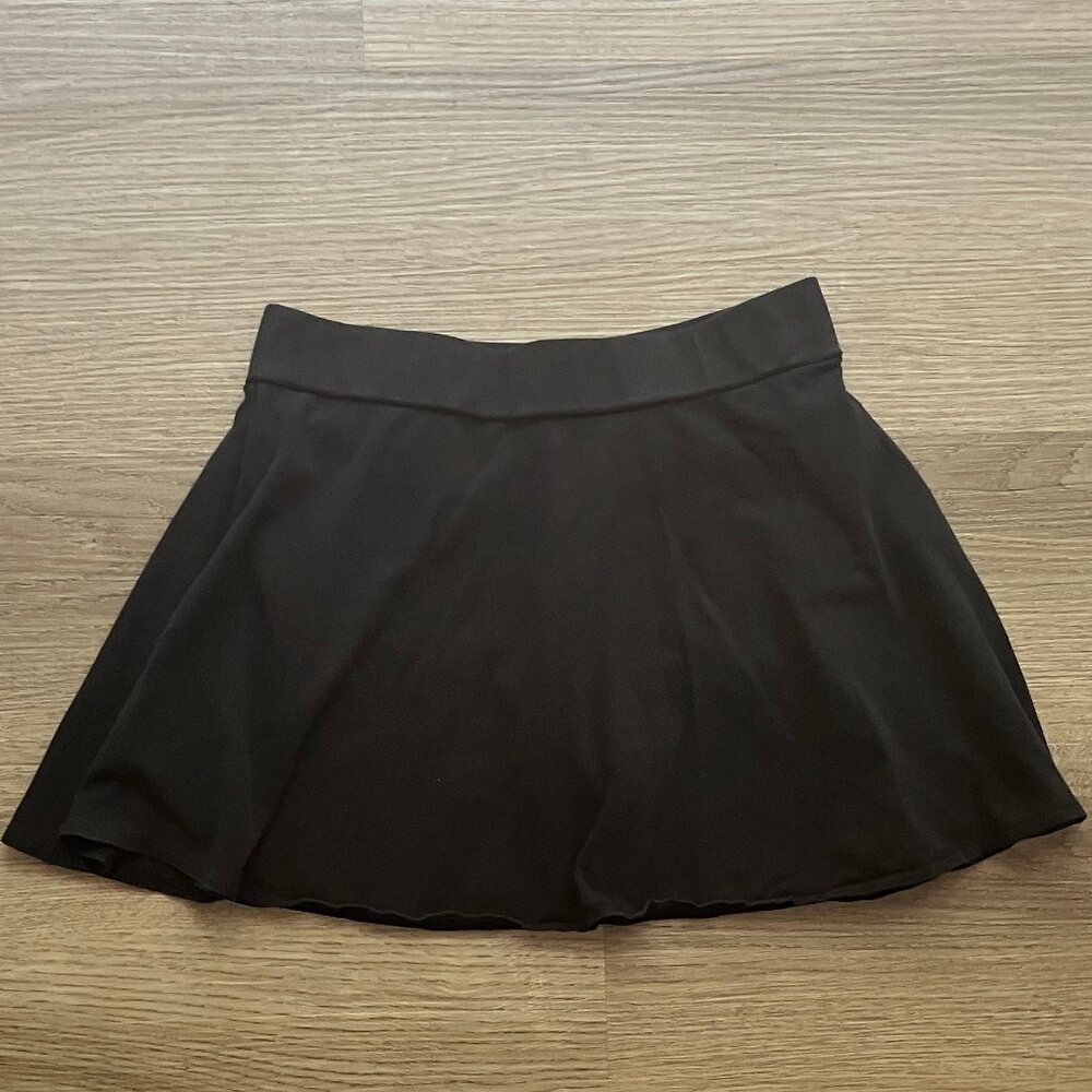 7/8 Total Girl Black Knit Skort
